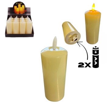 DEK/ŚWIECA LED na BATERIE PROSTA 5x13cm. (12/240)