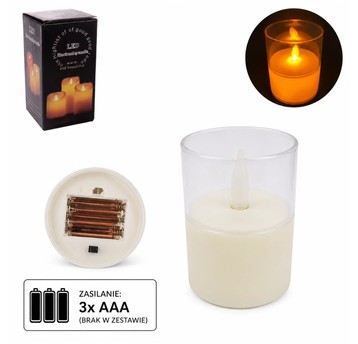 DEK/ŚWIECZKA LED NA BATERIE WYS.10cm (/150)