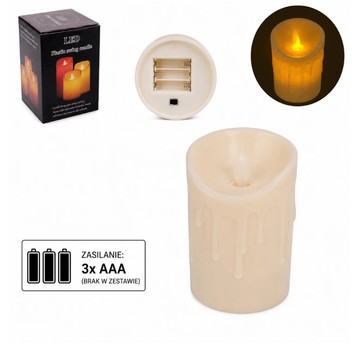 DEK/ŚWIECZKA LED NA BATERIE WYS.10cm (/192)