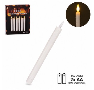 DEK/ŚWIECZKA LED NA BATERIE Wys.19cm (12/480)