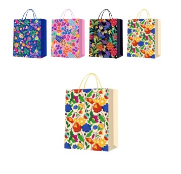 DEK/TOREBKA PREZENTOWA 18x24x7cm KWIATY MIX (12)