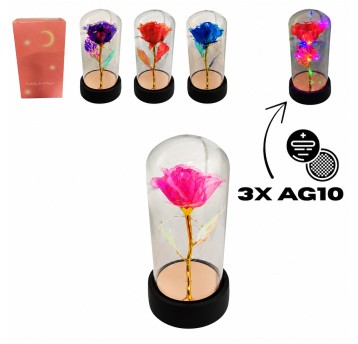 DEK/WIECZNA RÓŻA LED na BATERIE 16cm. (120)