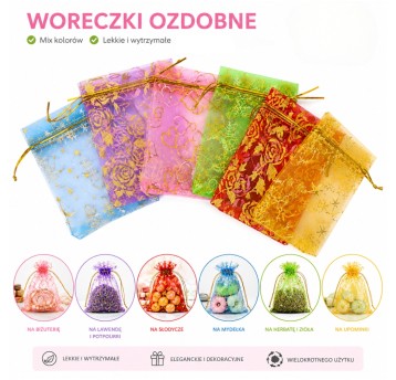DEK/WORECZKI DEKORACYJNE Mix. kolorów i wzorów 100