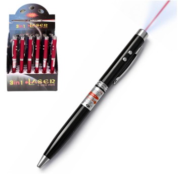 ELE/DŁUGOPIS 3w1 LATARKA, UV, LASER BATER (24/600)