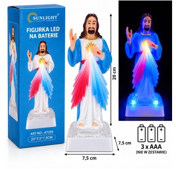ELE/FIGURKA ŚWIĘTA JEZUS LED na BATERIE LR3 (96)