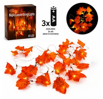 ELE/GIRLANA 20LED LIŚCIE JESIEŃ NA BATERIE (1/80)