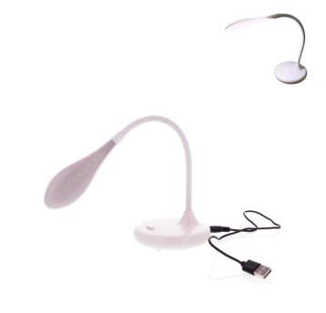 ELE/LAMPA BIURKOWA LED USB dł. 33cm. BIAŁA (200)