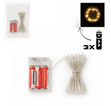 ELE/LAMPKI 100 LED na BATERIE BIAŁA CIEPŁA (150)