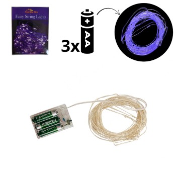 ELE/LAMPKI 100LED DRUCIK na BATERIE FIOLET (1/100)