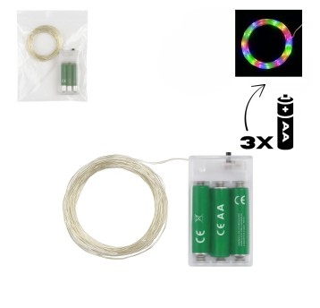 ELE/LAMPKI 100LED DRUCIK na BATERIE MULTIKO (500)