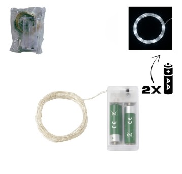 ELE/LAMPKI 20 LED DRUCIK na BATERIE B.ZIMNA (500)
