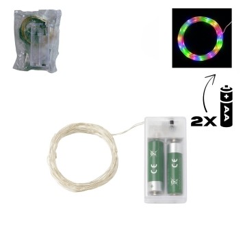 ELE/LAMPKI 20 LED DRUCIK na BATERIE MULTIKO (500)