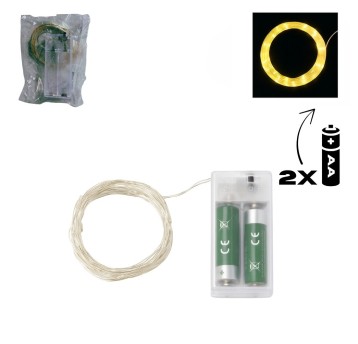 ELE/LAMPKI 50 LED DRUCIK na BATERIE B.CIEPŁA (500)