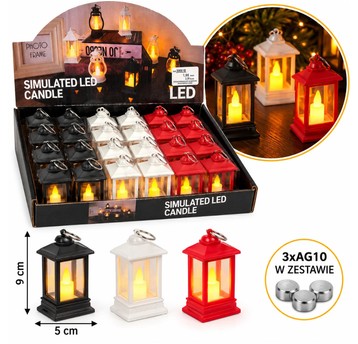 ELE/LATARENKA LED NA BATERIE KWADRAT 9cm (24)