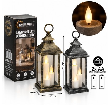 ELE/LATARNIA LED NA BATERIE 2xLR6 21cm. (36)