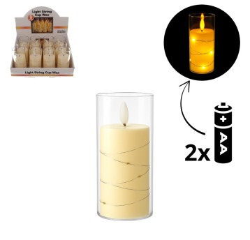 ELE/ŚWIECA LED BEŻ DRUCIK 5.5x13cm BATERIE(12/240)