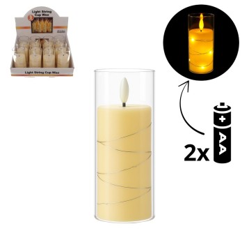 ELE/ŚWIECA LED BEŻ DRUCIK 5.5x16cm BATERIE(12/192)