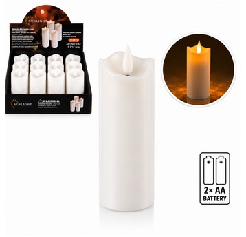 ELE/ŚWIECA LED na BATERIE PROSTA 17,5cm (12/120)