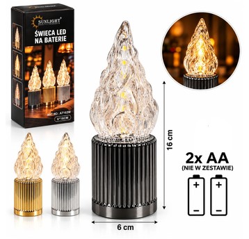 ELE/ŚWIECZKA LED BATERIE 16cm ŻYWY PŁOMIEŃ (1/144)
