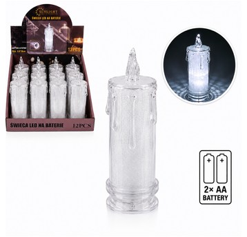ELE/ŚWIECZKA LED BATERIE 18cm BROTAK B.C (12/144)