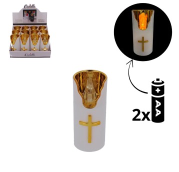 ELE/ZNICZ LED BIAŁY 5.5x12.5cm. na BATERIE(12/360)