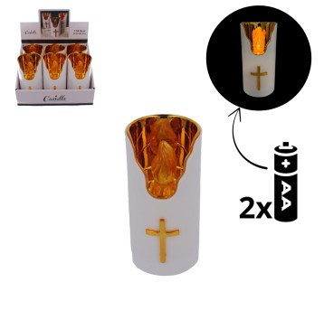 ELE/ZNICZ LED BIAŁY 7.5x15cm. na BATERIE (6/144)