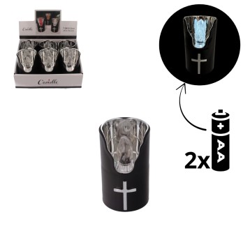 ELE/ZNICZ LED CZARNY 7.5x12,5cm. na BATERIE(6/144)