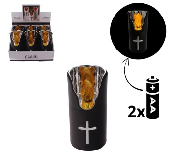 ELE/ZNICZ LED CZARNY 7.5x15cm. na BATERIE (6/144)