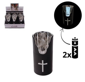 ELE/ZNICZ LED CZARNY 7.5x15cm. na BATERIE (6/144)