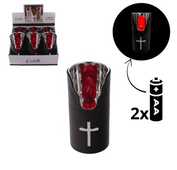 ELE/ZNICZ LED CZARNY 7.5x15cm. na BATERIE (6/144)