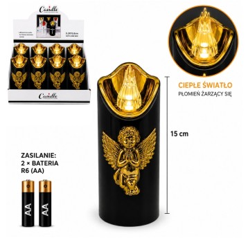 ELE/ZNICZ LED CZARNY ANIOŁ 15cm.BATERIE (12)