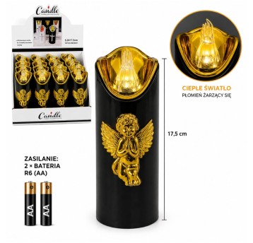 ELE/ZNICZ LED CZARNY ANIOŁ 17,5cm.BATERIE (12)