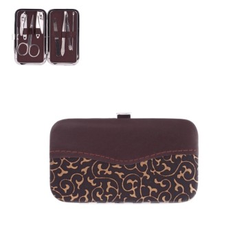 KOS/MANICURE Kpl. 7ele. w ETUI BRĄZ+WZÓR(300)
