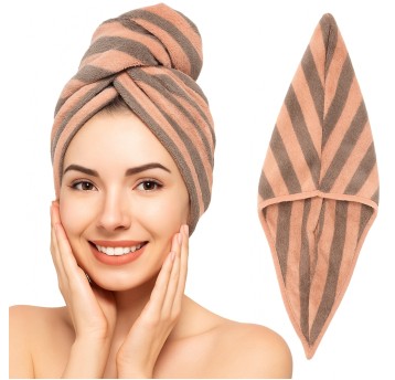 KOS/RĘCZNIK, TURBAN NA GŁOWĘ Z MIKRO 60x23cm (160)