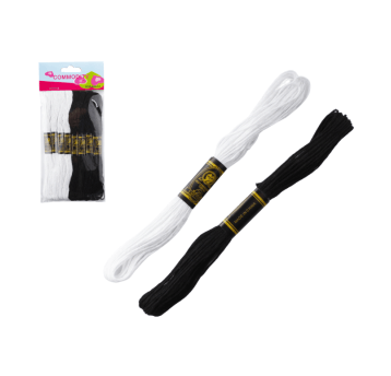 KRA/MULINA POLIESTROWA CZARNO-BIAŁA kpl.8szt. (24)