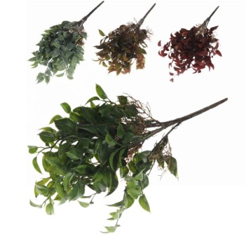 KWI/BUKIET ZIELONE LISTKI DEKOR. dł.37cm