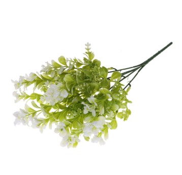 KWI/GAŁĄZKA DEKOR. ZIELONA BIAŁA dł.36cm