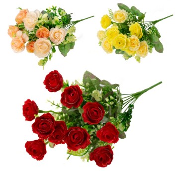 KWI/KWIATY BUKIET RÓŻE Gał.10 dł.39cm (120/720)
