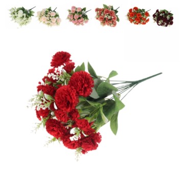 KWI/KWIATY SZTUCZNE BUKIET GOŹDZIK dł.40cm. 11gał.