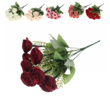 KWI/KWIATY SZTUCZNE BUKIET RÓŻA dł.40cm