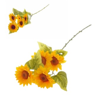 KWI/KWIATY SZTUCZNE GAŁ. SŁONECZNIK dł.60cm