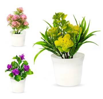 KWI/KWIATY SZTUCZNE W DONICZCE MIX wys.16cm (600)