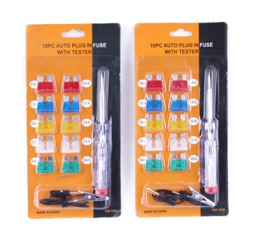 NRZ/BEZPIECZNIK SAMOCH. Kpl.10szt.+PRÓBNIK (24)