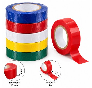 NRZ/TAŚMA IZOLACYJNA Mix. KOLOR Opak.5szt. (150)