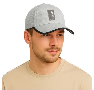 ODZ/CZAPKA Z DASZKIEM SIATKA "SPORT" SZARA(25/500)