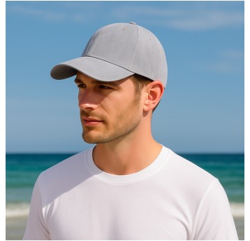 ODZ/CZAPKA Z DASZKIEM ZAMSZ SZARA (25/500)