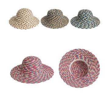 ODZ/KAPELUSZ DAMSKI LETNI Wzór Tęcza C.SPLOT (300)