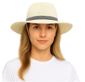 ODZ/KAPELUSZ LETNI SŁOMKOWY JASNY (100/400)