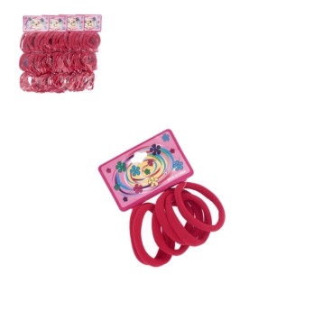 OZD/GUMKI DO WŁOSÓW BLISTER 6szt. CZERWONE (12)