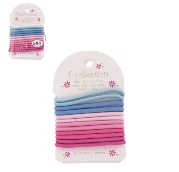 OZD/GUMKI DO WŁOSÓW KPL. 12szt. KOLOR (10/10/100)